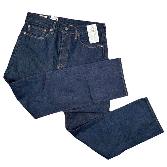 Levi's 501 Jeans Dark Blue Original Fit Denim Button Fly Big E Men's Size 32x30 - Picture 1 of 14